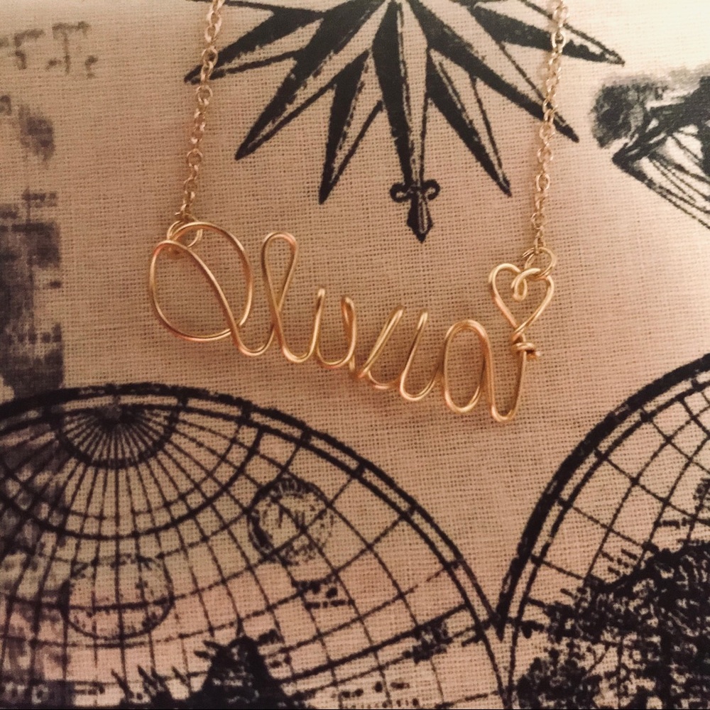 CUSTOM Handmade Personalized Wire Necklace Gift - Picture 7 of 8